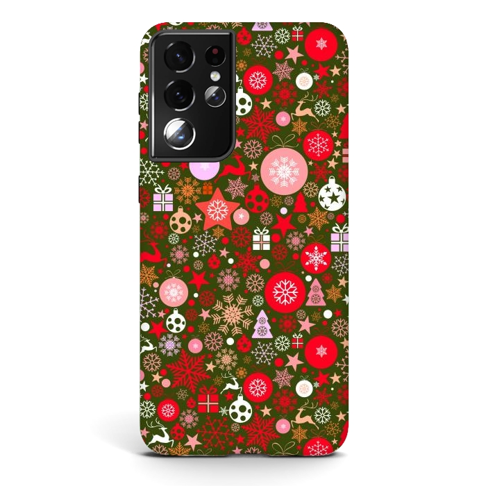 Galaxy S21 ultra StrongFit Christmas Decorative Backdrops by ArtsCase