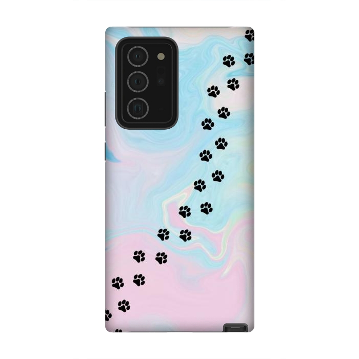 Galaxy Note 20 Ultra StrongFit Paw print in pastel by CAS