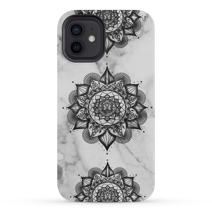 iPhone 12 mini StrongFit Cute Flower Mandala by CAS