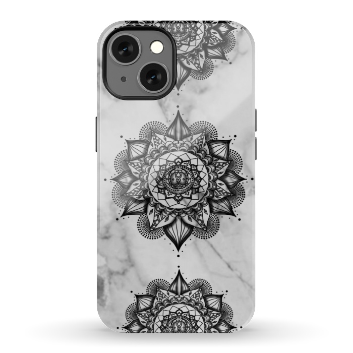 iPhone 13 StrongFit Cute Flower Mandala by CAS