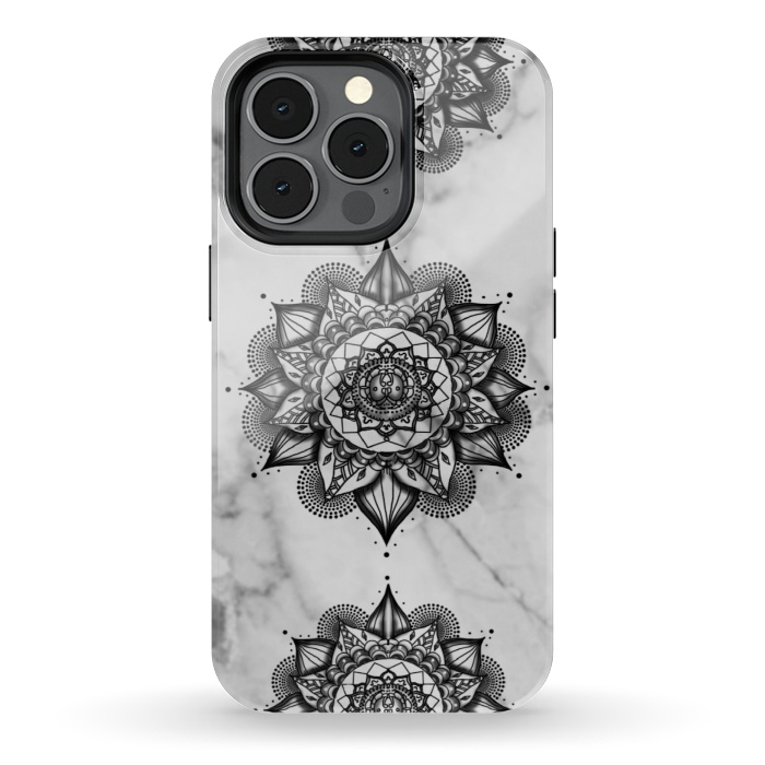 iPhone 13 pro StrongFit Cute Flower Mandala by CAS