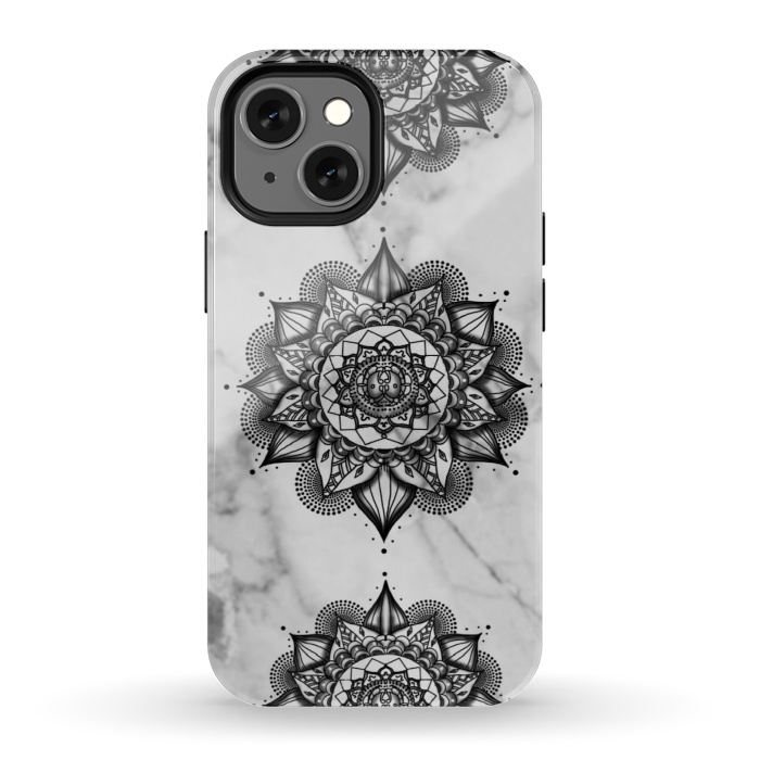 iPhone 13 mini StrongFit Cute Flower Mandala by CAS