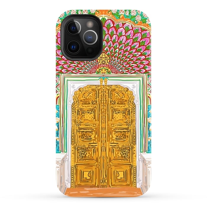 iPhone 12 Pro Max StrongFit Jaipur Palace Front Entrance Door by Uma Prabhakar Gokhale