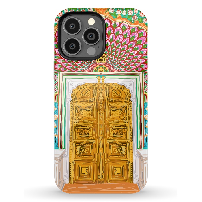 iPhone 13 Pro Max StrongFit Jaipur Palace Front Entrance Door by Uma Prabhakar Gokhale