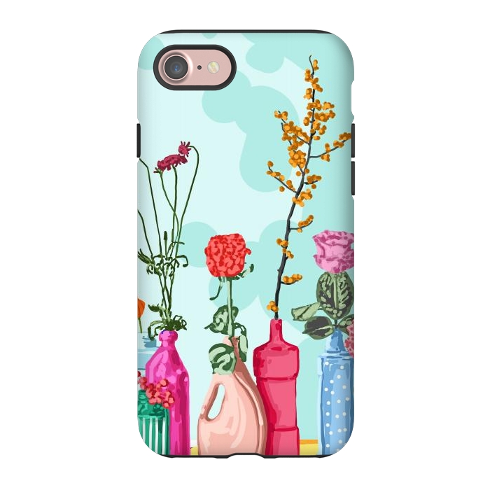 iPhone 7 StrongFit Flower Pots Meadow by Uma Prabhakar Gokhale