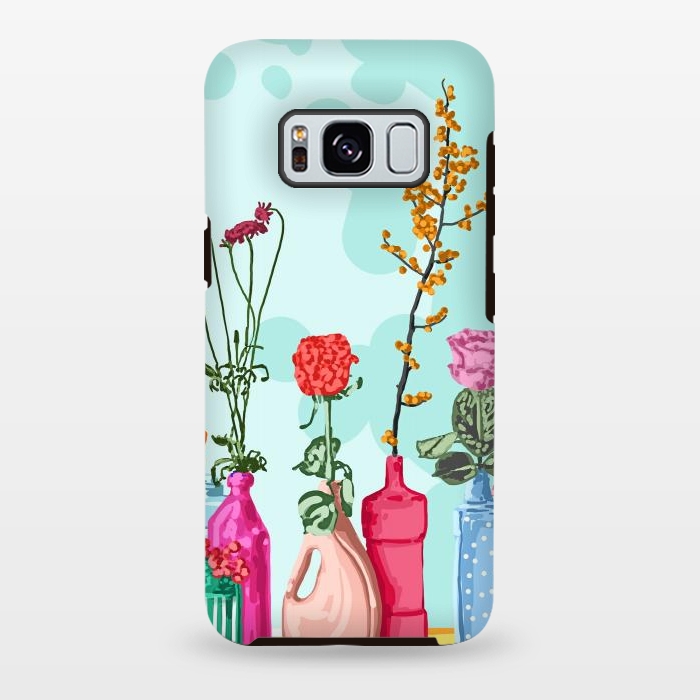 Galaxy S8 plus StrongFit Flower Pots Meadow by Uma Prabhakar Gokhale