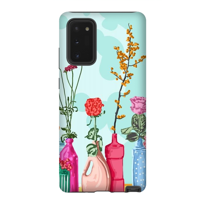 Galaxy Note 20 StrongFit Flower Pots Meadow by Uma Prabhakar Gokhale