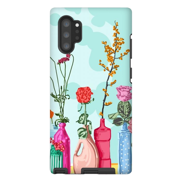 Galaxy Note 10 plus StrongFit Flower Pots Meadow by Uma Prabhakar Gokhale