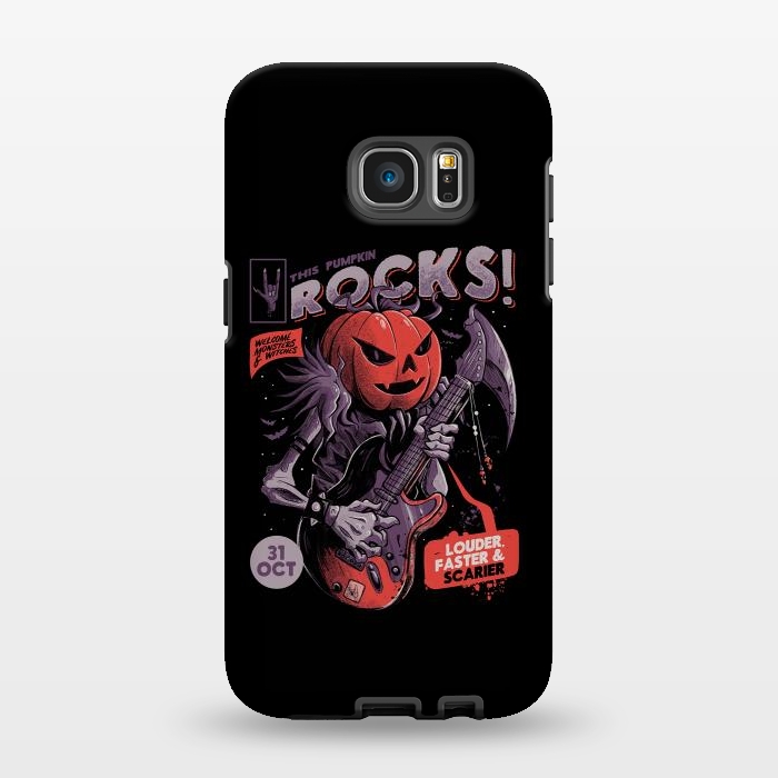 Galaxy S7 EDGE StrongFit Rock Pumpkin by eduely