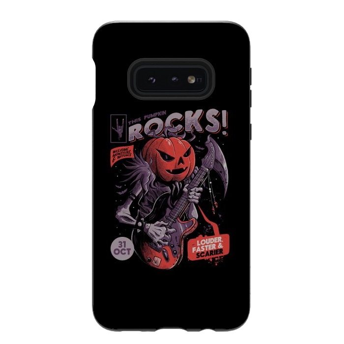 Galaxy S10e StrongFit Rock Pumpkin by eduely