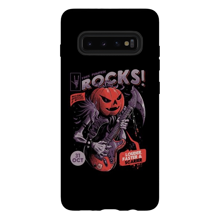 Galaxy S10 plus StrongFit Rock Pumpkin by eduely