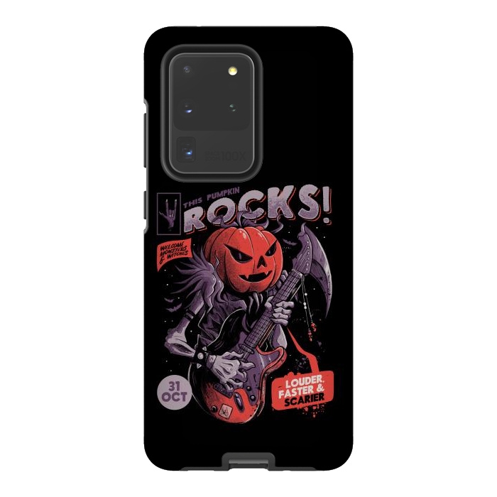 Galaxy S20 Ultra StrongFit Rock Pumpkin by eduely