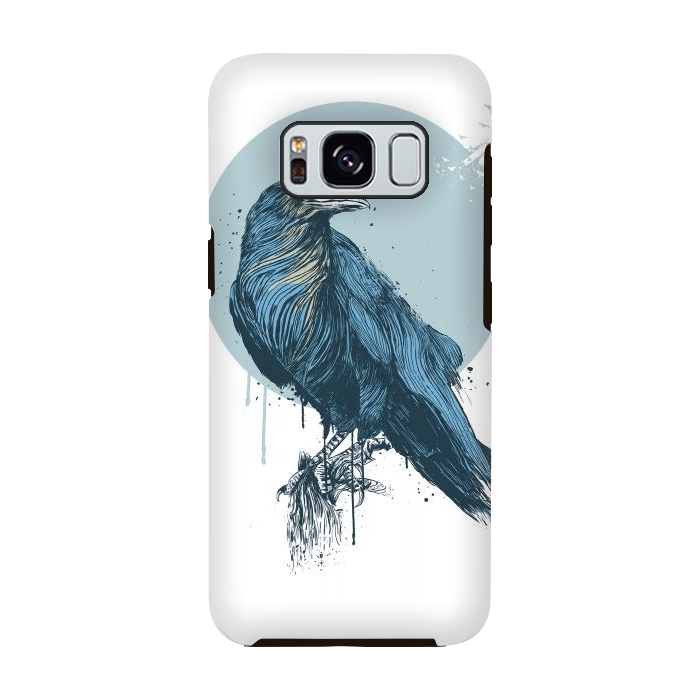 Galaxy S8 StrongFit Blue crow by Balazs Solti