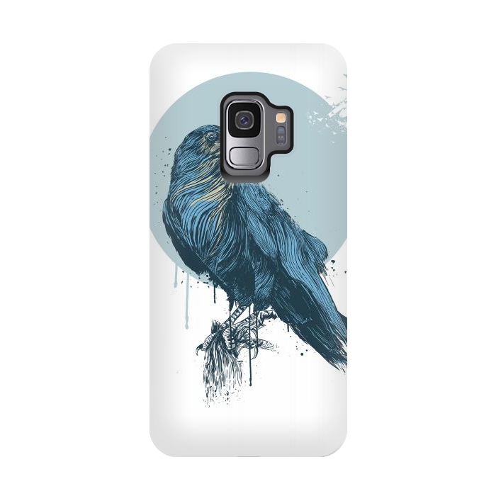 Galaxy S9 StrongFit Blue crow by Balazs Solti