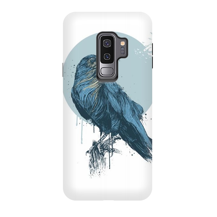 Galaxy S9 plus StrongFit Blue crow by Balazs Solti
