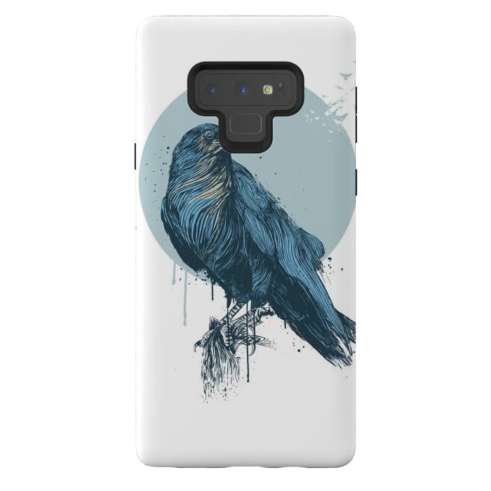 Galaxy Note 9 StrongFit Blue crow by Balazs Solti