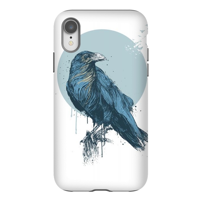 iPhone Xr StrongFit Blue crow by Balazs Solti