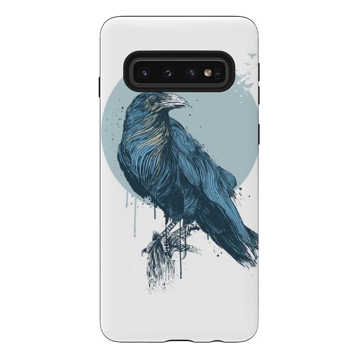Galaxy S10 StrongFit Blue crow by Balazs Solti