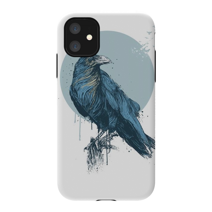 iPhone 11 StrongFit Blue crow by Balazs Solti