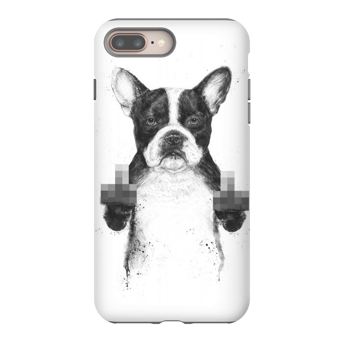 iPhone 7 plus StrongFit Censored dog by Balazs Solti