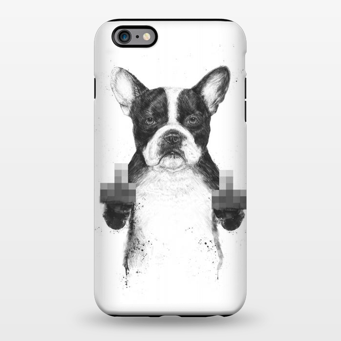 iPhone 6/6s plus StrongFit Censored dog by Balazs Solti