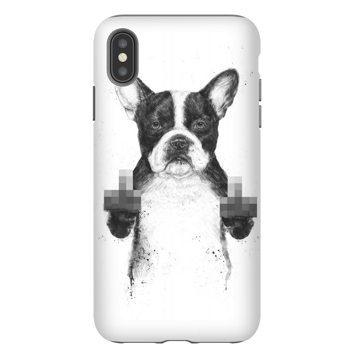 iPhone Xs Max StrongFit Censored dog by Balazs Solti