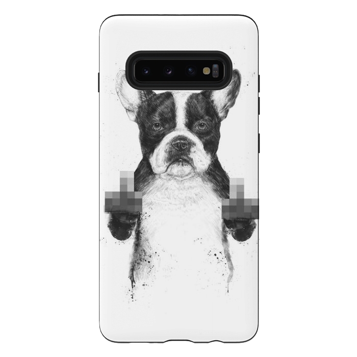 Galaxy S10 plus StrongFit Censored dog by Balazs Solti