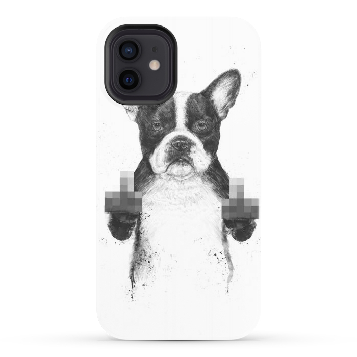 iPhone 12 StrongFit Censored dog by Balazs Solti