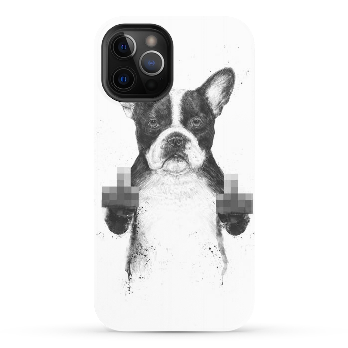 iPhone 12 Pro StrongFit Censored dog by Balazs Solti