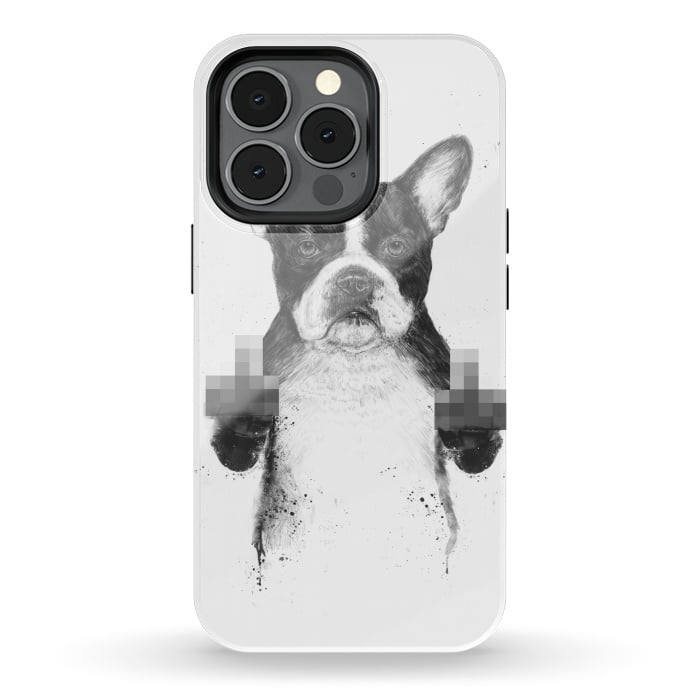 iPhone 13 pro StrongFit Censored dog by Balazs Solti