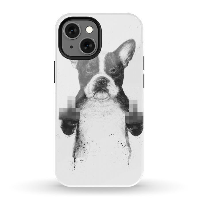iPhone 13 mini StrongFit Censored dog by Balazs Solti