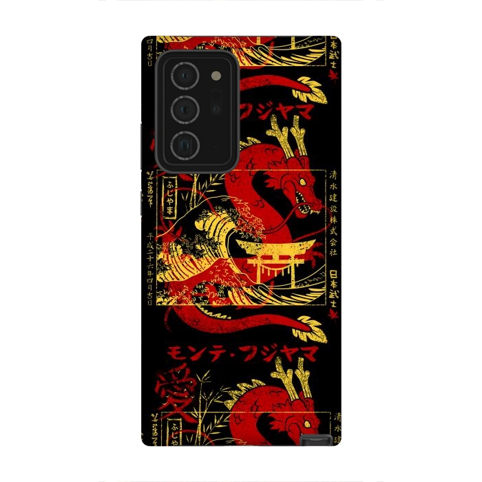 Galaxy Note 20 Ultra StrongFit Red chinese dragon gold by Alberto