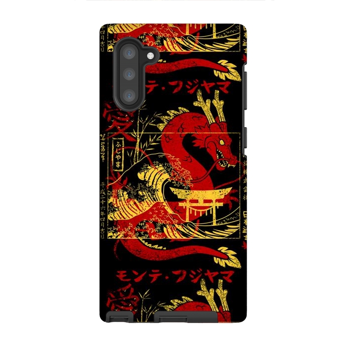 Galaxy Note 10 StrongFit Red chinese dragon gold by Alberto