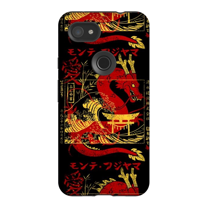 Pixel 3AXL StrongFit Red chinese dragon gold by Alberto