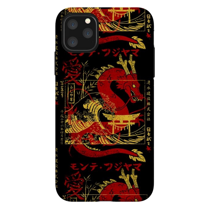 iPhone 11 Pro Max StrongFit Red chinese dragon gold by Alberto