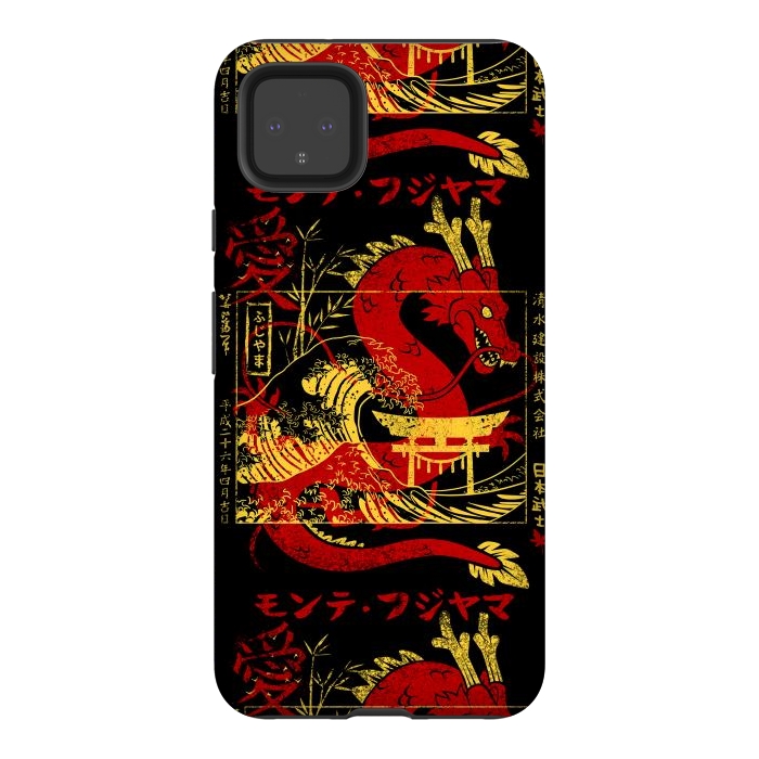 Pixel 4XL StrongFit Red chinese dragon gold by Alberto