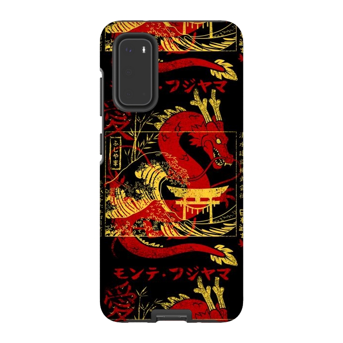 Galaxy S20 StrongFit Red chinese dragon gold by Alberto