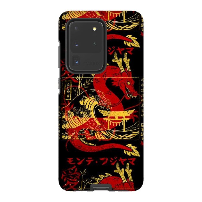 Galaxy S20 Ultra StrongFit Red chinese dragon gold by Alberto