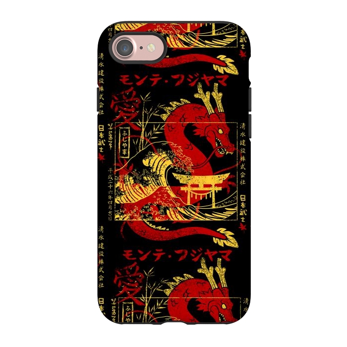 iPhone 7 StrongFit Red chinese dragon gold by Alberto