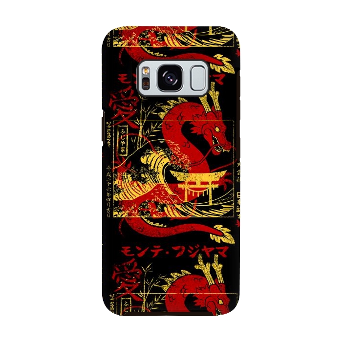 Galaxy S8 StrongFit Red chinese dragon gold by Alberto