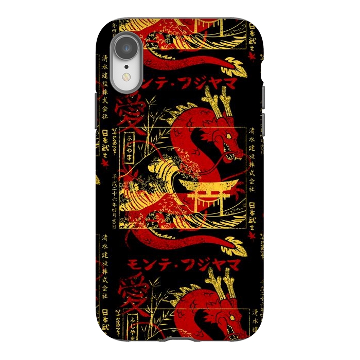 iPhone Xr StrongFit Red chinese dragon gold by Alberto