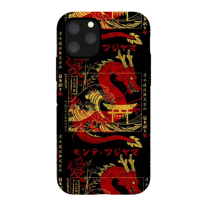iPhone 11 Pro StrongFit Red chinese dragon gold by Alberto