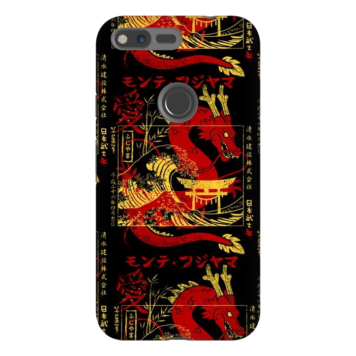 Pixel XL StrongFit Red chinese dragon gold by Alberto