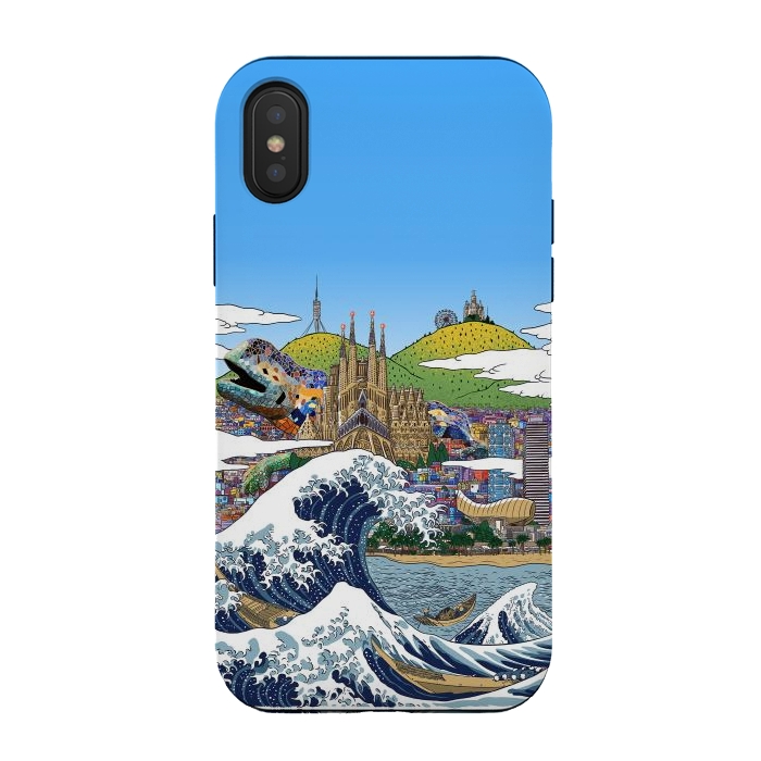 iPhone Xs / X StrongFit The great wave in Barcelona by Alberto
