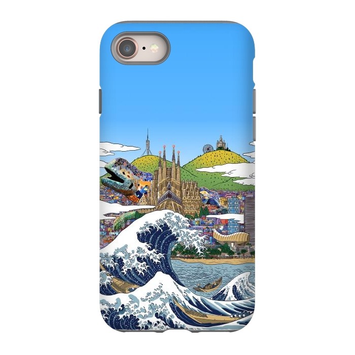 iPhone 8 StrongFit The great wave in Barcelona by Alberto