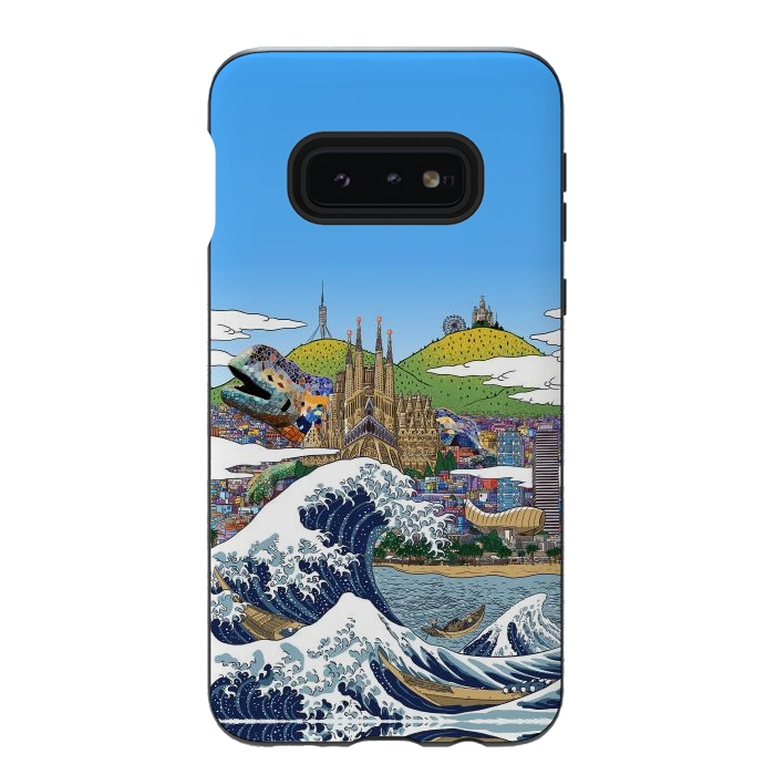 Galaxy S10e StrongFit The great wave in Barcelona by Alberto