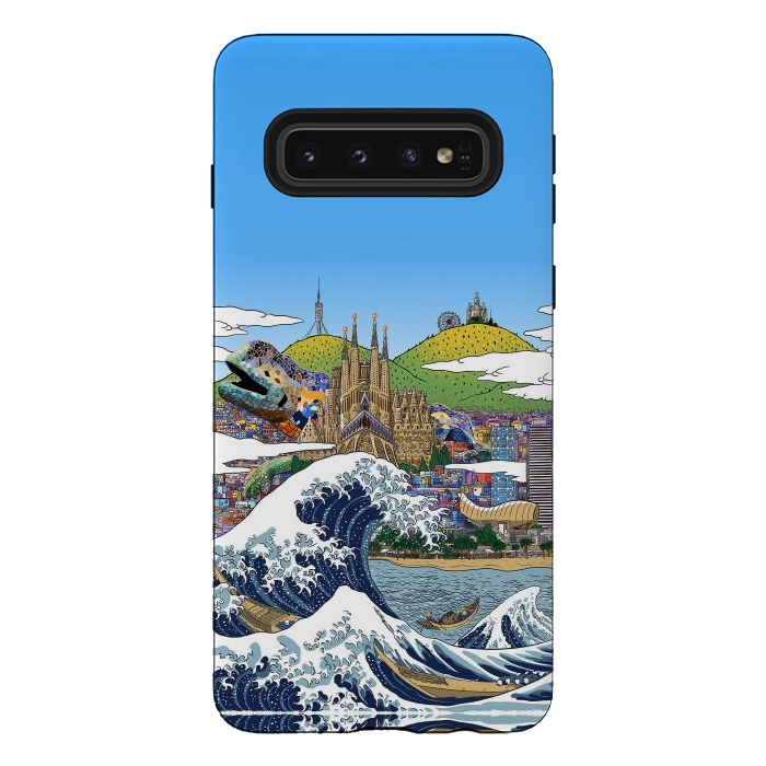 Galaxy S10 StrongFit The great wave in Barcelona by Alberto