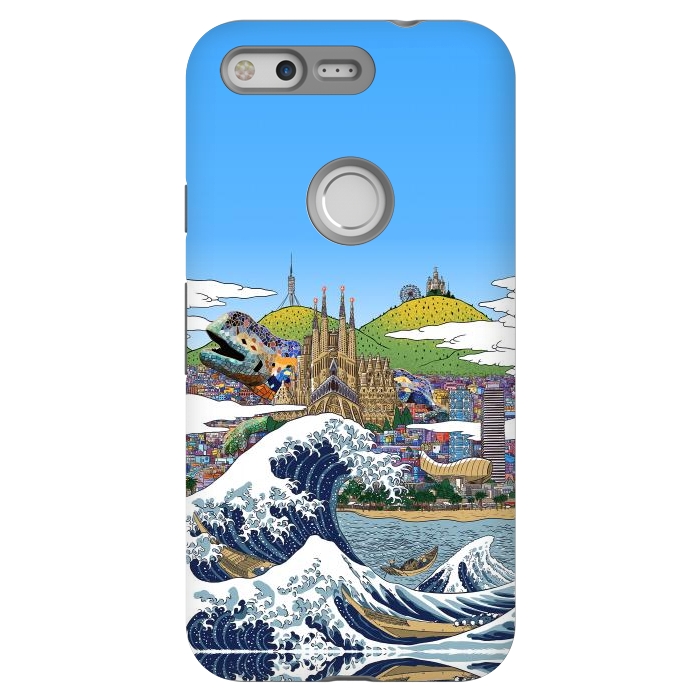 Pixel StrongFit The great wave in Barcelona by Alberto