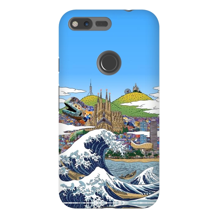 Pixel XL StrongFit The great wave in Barcelona by Alberto