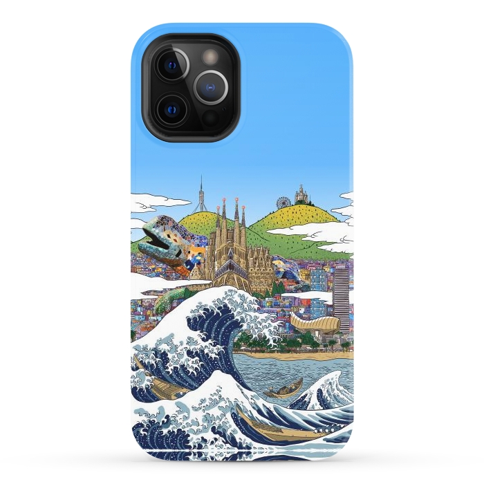 iPhone 12 Pro StrongFit The great wave in Barcelona by Alberto